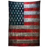 ABAKUHAUS Amerikanische Flagge Tischdecke, US-Flaggen-Platte, Wasserfest Waschbar mit Klar