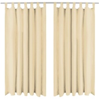 VidaXL Vorhänge aus Mikro-Satin 2 Stk. mit Schlaufen 140×225