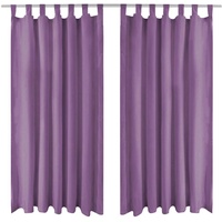 VidaXL Vorhänge Mikro-Satin 2 Stk. mit Schlaufen 140×225 cm