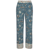 LASCANA Schlafhose Damen rauchblau-ecru Gr.32/34
