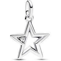 Pandora ME Funkelnder Stern Medaillon-Charm aus Sterling Silber mit
