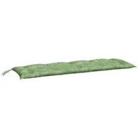 VidaXL Gartenbank-Auflage Blattmuster 150x50x7 cm Oxford-Gewebe
