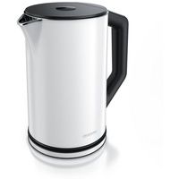 Arendo Wasserkocher 1,5 l 2200 W, Edelstahl, Doppelwand, Temperaturwahl