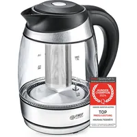 First Austria TZS First Austria Edelstahl Glaswasserkocher mit Teefilter