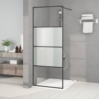 VidaXL Duschwand für Walk-In Dusche Schwarz 80x195 cm ESG