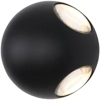 GLOBO Außenleuchte Slice Aluminium Ø 11 cm cm Schwarz