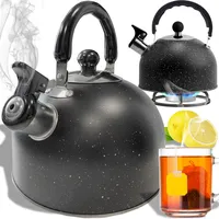 Retoo Flötenkessel Wasserkocher Edelstahl Pfeifkessel Wasserkessel Teekessel 2,5L Reto