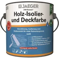 J Kronen 319 Holz-Isolierfarbe weiß seidenglänzend 0,75 l