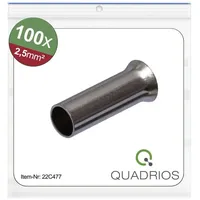 Quadrios 22C477 Aderendhülse 2.5 Mm2 Unisoliert 100 St.