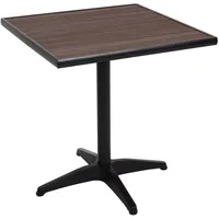 MCW Gartentisch Schwarz, dunkelbraun