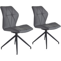 ByLIVING Esszimmerstuhl IMKE 2er-Set grau schwarz