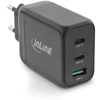 InLine USB PD Netzteil, GaN Ladegerät, 3-Port, Dual USB-C