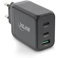 InLine USB PD Netzteil, GaN Ladegerät 3-Port, Dual USB-C