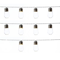 MARELIDA LED Deko Lichterkette 10 transparente Glühbirnen Batteriebetrieb