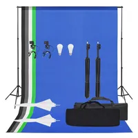 VidaXL Fotostudio-Set mit Beleuchtung und Hintergrund