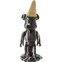 Kare Design Deko Figur Gelato Bear, Schwarz,