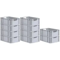 Proregal 10x Eurobox NextGen Economy Griffe offen |HxBxT 22x40x60cm