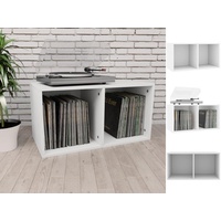 VidaXL Schallplatten-Aufbewahrungsbox Weiß 71x34x36 cm Holzwerkstoff
