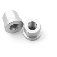 KHE Aluminium CNC Mutter 10mm (26TPI) silber Paar
