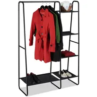 Relaxdays Garderobenständer 150x100x40 schwarz