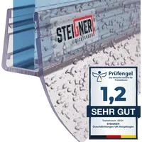 STEIGNER Duschdichtung, 60cm, Glasstärke 6/7/ 8 mm, Gerade PVC