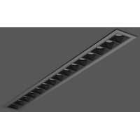 RZB BeamLine Slim 36W rechteckig schwarz