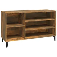 VidaXL Schuhregal Räuchereiche 102x36x60 cm Holzwerkstoff