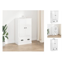 VidaXL Highboard Hochglanz-Weiß 60x35,5x103,5 cm Holzwerkstoff