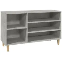 VidaXL Schuhregal Betongrau 102x36x60 cm Holzwerkstoff