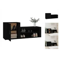 VidaXL Schuhschrank Schwarz 130x35x54 cm Holzwerkstoff