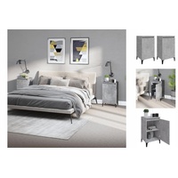VidaXL Nachttische 2 Stk. Betongrau 40x35x70 cm Holzwerkstoff