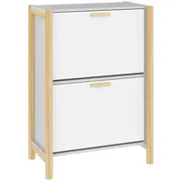VidaXL Schuhschrank Weiß 57,5x33x80 cm Holzwerkstoff