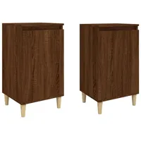 VidaXL Nachttische 2 Stk. Braun Eichen-Optik 40x35x70 cm Holzwerkstoff