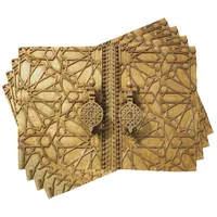 ABAKUHAUS marokkanisch Platzmatten, Marrakesch Königspalast, Waschbare Stoff Esszimmer Küche