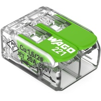 WAGO Verbindungsklemme Green Range 2 Leiter 4gmm transparent