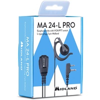 Midland Headset/Sprechgarnitur Mikrofon MA 24-L Pro mit Ohrhörer C1525