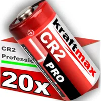 Kraftmax 20er Pack CR2 Lithium Hochleistungs- Batterie für professionelle