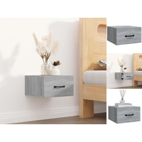 VidaXL Wand-Nachttisch Grau Sonoma 35x35x20 cm Modell 1