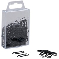 GOWI Büroklammern schwarz lackiert, 100 St.