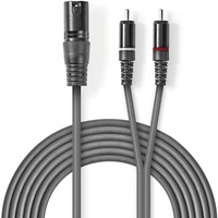 Nedis COTH15200GY15 Audio-Kabel XLR (3-pin) - Männlich - 2