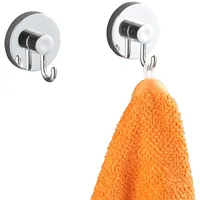 Wenko Garderobenhaken Vacuum-Loc 2-teilig Silber