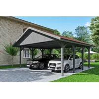 SKANHOLZ Skan Holz Wallgau - Satteldach Doppelcarport Breite 620