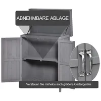 Outsunny Gartenschrank grau