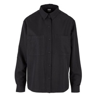 URBAN CLASSICS Oversized Twill Langarmhemd Black XS