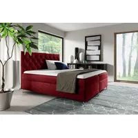 Yourhouse24 Boxspringbett Guliette mit 2 Bettkästen, Doppelbett mit Bonell-Matratze