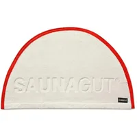 Saunagut Sauna Wedeltuch Torreoo elfenbein-rot