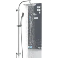 Eisl Duschset Stiloval Duschsäule mit Regendusche und Handbrause Chrom