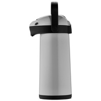 Helios Pump-Isolierkanne Airpot, 1,9 l grau/schwarz,