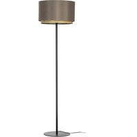 EGLO Stehlampe Marchena, Stehleuchte aus Metall in schwarz, Textil