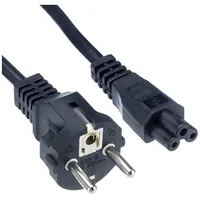 InLine Netzkabel für Notebook, 3pol Kupplung, schwarz, 3m